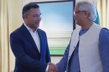 তারেক রহমানকে দেখে ড. ইউনূস বললেন ‘খুব ভালো লাগছে’