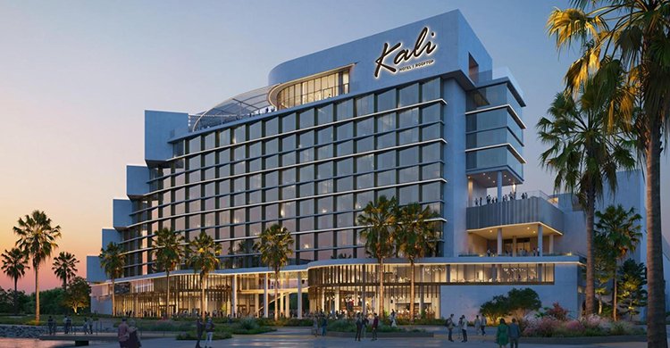 লস এঞ্জেলেসের হলিউড পার্কে ৩৫০ মিলিয়ন ডলার ব্যয়ে নির্মাণাধীন ‘কালি হোটেল অ্যান্ড রুফটপ’-এর টপিং আউট সেরিমনি অনুষ্ঠিত