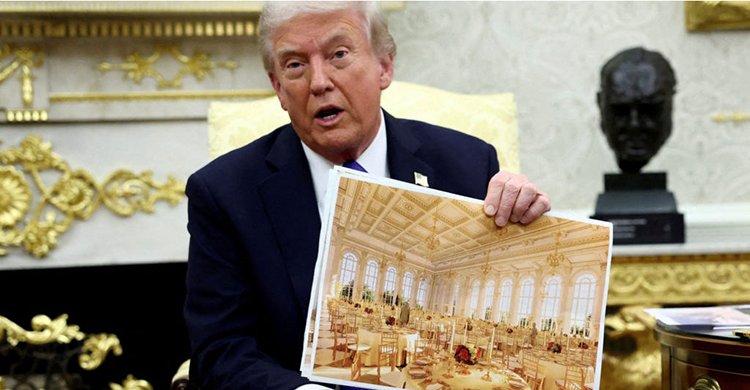 ট্রাম্পের বলরুম নির্মাণে আরও দাতা খুঁজছে হোয়াইট হাউজ