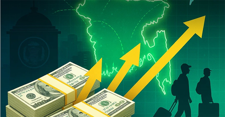 বাংলাদেশে রেমিট্যান্স প্রবাহে ১৪.৩ শতাংশ প্রবৃদ্ধি চলতি অর্থবছরে