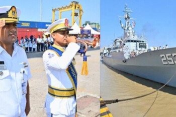 চার দিনের সফরে বাংলাদেশে পাকিস্তান নৌবাহিনীর জাহাজ ‘পিএনএস সাইফ’