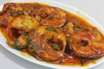 শোল মাছের দোপেঁয়াজা