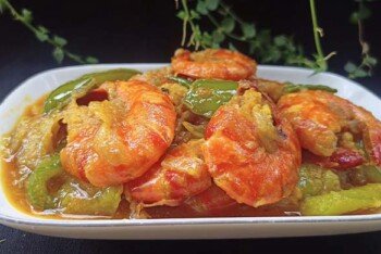 ক্যাপসিকাম দিয়ে চিংড়ি