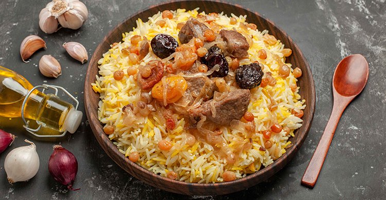 খাসীর মাংসের দম বিরিয়ানি