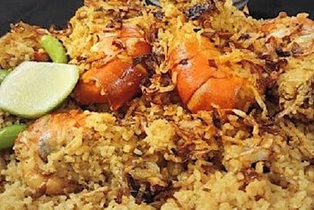 গলদা চিংড়ির বিরিয়ানি