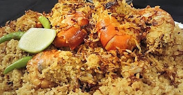 গলদা চিংড়ির বিরিয়ানি