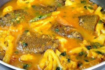 ফুলকপি দিয়ে কই মাছ