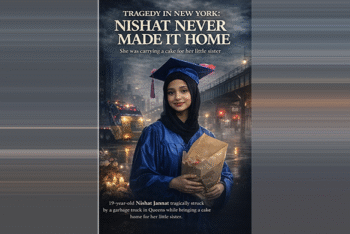 নিউইয়র্কে ছোট বোনের জন্য কেক নিয়ে আর ঘরে ফেরা হলো না নিশাতের